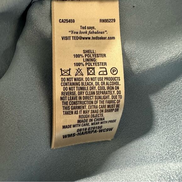 Ted Baker Harrpa Raspberry Ripple Asymmetrical Pleated Midi Skirt Size US 12 - Picture 12 of 14